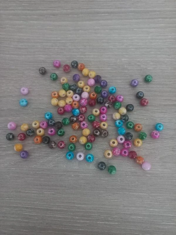 Lot De Perles Acrylique Multicolores